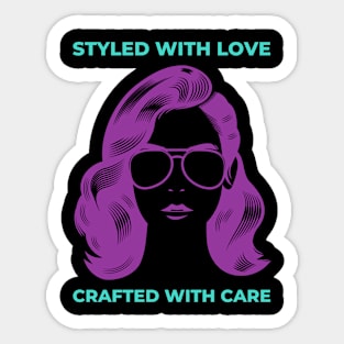 funny hairstylist hairdresser haircutter cosmetologist Sticker